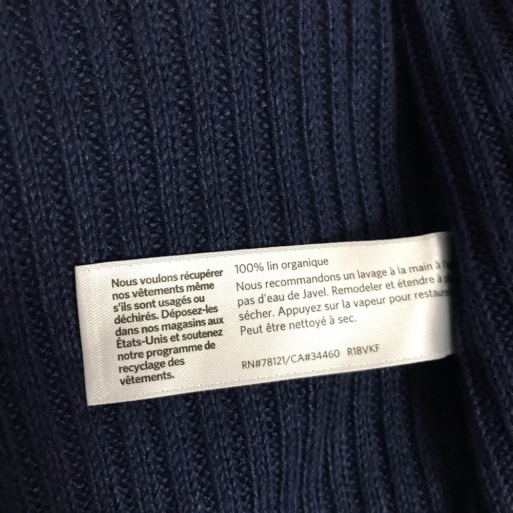 Eileen Fisher ORGANIC LINEN RIBBED CARDIGAN - Picture 7 of 8